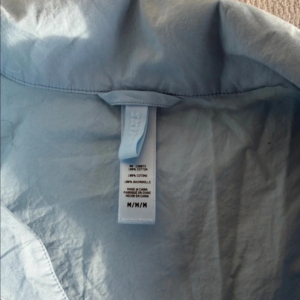 SKIMS Poplin Unisex Sleep Pant and Shirt in color Glacier (SOLD AS SET) - Picture 6 of 6